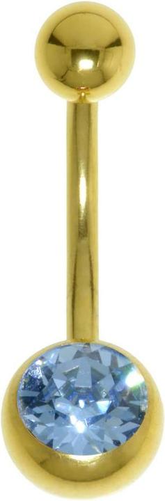 Immagine prodotto Bijouteria Piercing ventre (Acciaio chirurgico 316L, Cristallo premium, Rivestimento in PVD (colore oro))