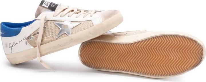 Produktbild Golden Goose super star in suede and fabric white and bluette color (40)