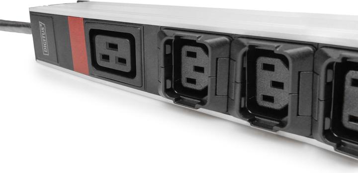 Actual product image Digitus Basic IT PDU, 3-phase 16A, 24 x C13, 3 x C19, 3 m supply cable, IEC 60309 16 A plug