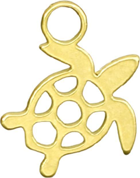 Produktbild Star Piercing Anhänger vergoldet Schildkröte (ohne Messing, Chirurgenstahl 316L)
