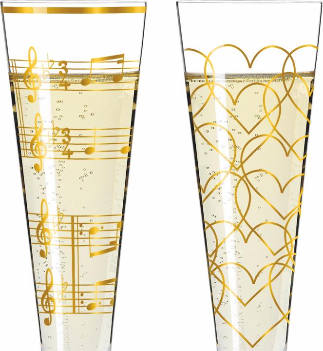 Produktbild Ritzenhoff Champagnergläser Goldnacht (20.50 cl, 2 Gläser, Sektgläser)