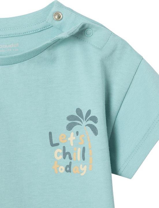 Produktbild Vertbaudet Bio-Kollektion: Baby T-Shirt mit Print hinten und Verschluss an der Schulter (92)
