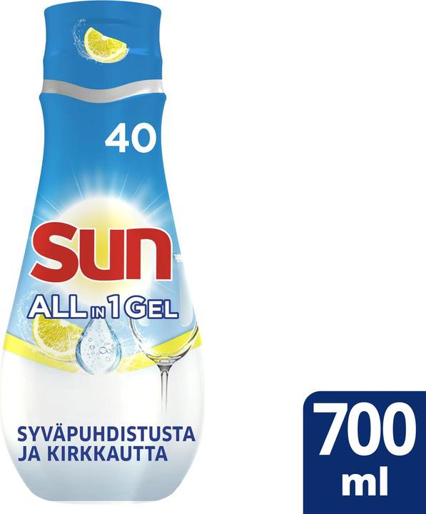 Image du produit Sun Gel pour lave-vaisselle All-in-1 Complete citron (Liquide, 40 Cycles de lavage)