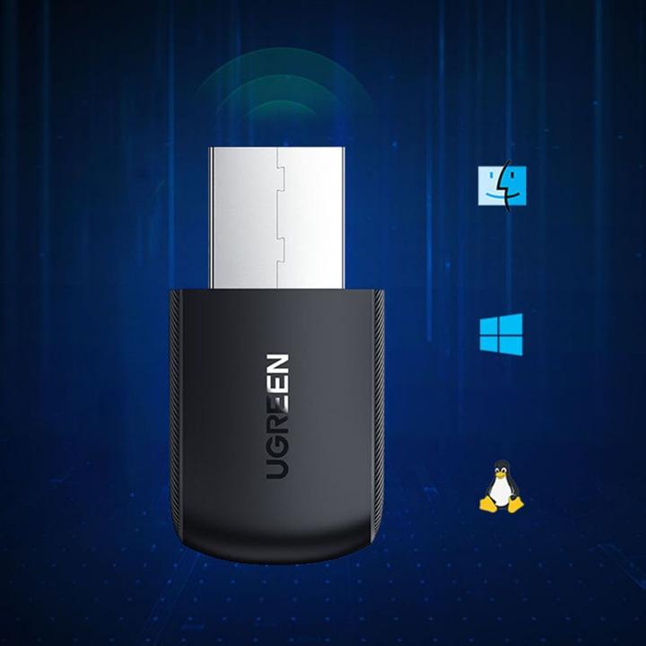 Actual product image Ugreen USB adapter / External Network Adapter CM448, 2.4GHz (black) (USB)