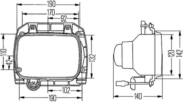 Actual product image Hella Headlight insert front halogen for MACK KENWORTH GILLIG
