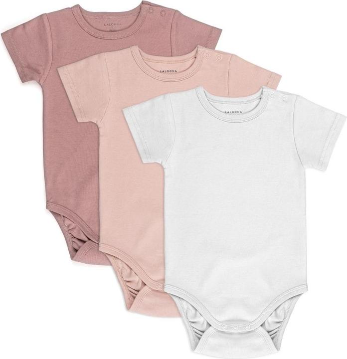 Produktbild La Loona LaLoona Baby-Bodys & Wickelbodys Baby Body Kurzarm OEKO-TEX® 3er Pack - Rose - (80)