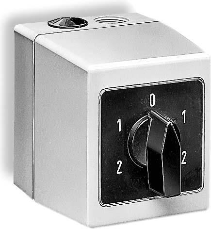 Actual product image Helios HELI PWDA pole-changing and reversing switch for 3-PH Dahlander motors 400V max.25 A,IP 6