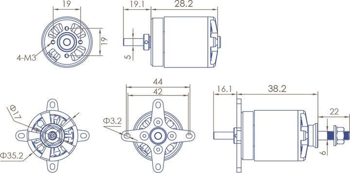Immagine prodotto Planet-Hobby joker 3530-11 v3 1200 kv motore brushless