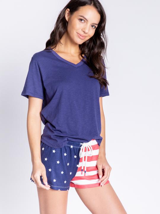 Produktbild Pj Salvage Pyjamashorts Rad White & Blue (XL)