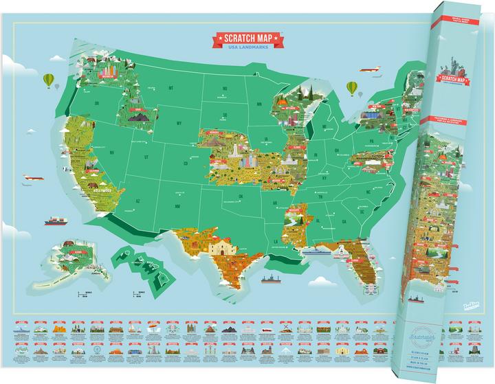 Scratch Malp USA Landmarks (82 x 58 cm)