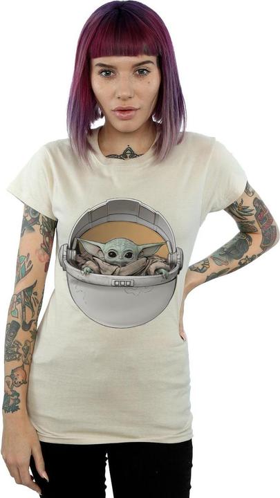 Actual product image Star Wars Womens/Ladies The Mandalorian The Child Basket Cotton T-Shirt (XL)