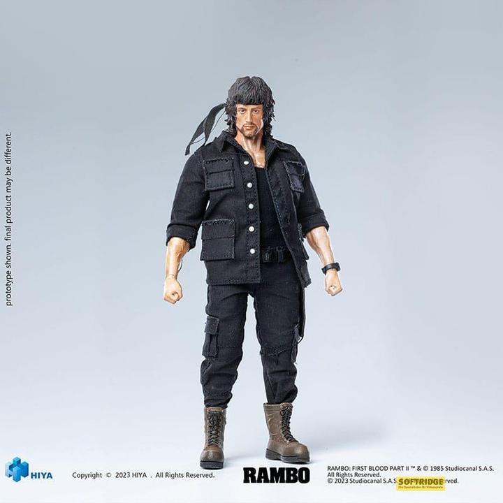Image du produit Hiya Toys Rambo figurine 1/12 Exquisite Super Series First Blood II John Rambo 16 cm