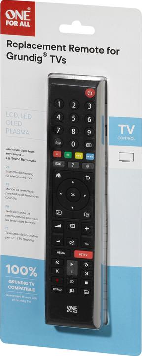 Produktbild One for All Grundig TV Ersatzfernbedienung (Universal Fernbedienung, Infrarot)