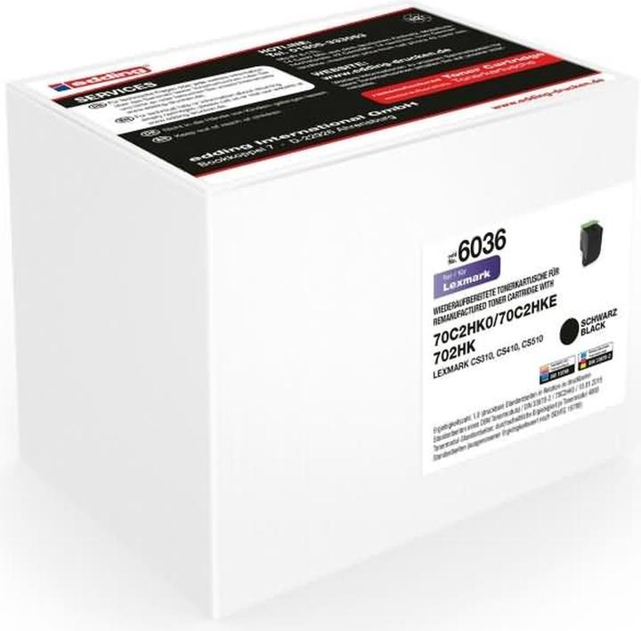 Actual product image Edding Ton.ers.Lexm.70C2HK0 BK 18-6036 - Toner unit (FC)