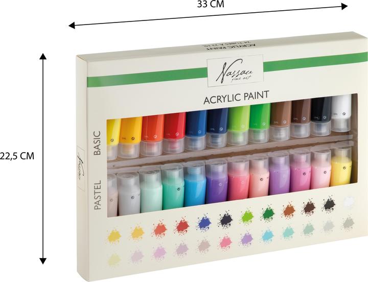 Actual product image Art Sensations Nassau acrylic paint base and pastels (Black, 24 ml)