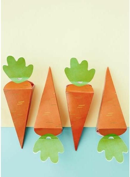 Produktbild Partydeco Osterbastelset Karottenschachtel 7.5 x 26.5 x 7.5 cm, Orange (6 x, 0.5 x 19 x 37 cm)