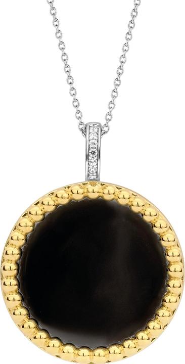 Image du produit Ti Sento Milano Chaîne avec pendentif Onyx plaqué or bicolore 6794BO (Argent 925, 45 cm)
