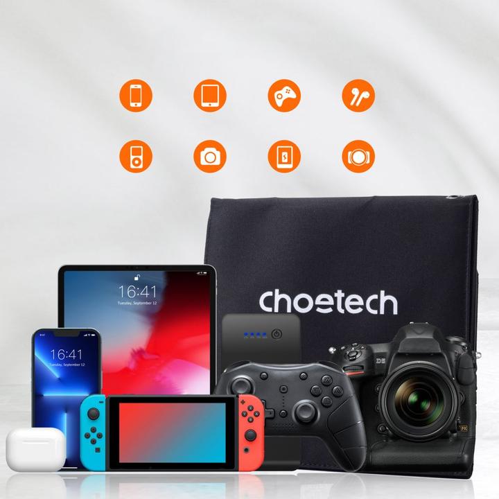 Image du produit Choetech Panneau solaire pliable (22 W, 0.87 kg)