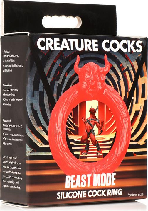 Image du produit Frisky Beast Mode - Silicone Cock Ring - Red (2.30 cm)