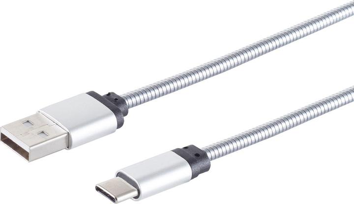 Produktbild S-Impuls Lade- & Datenkabel USB-C-auf-USB-A, silber, 1m, 2er-Set (1 m, USB 3.1)