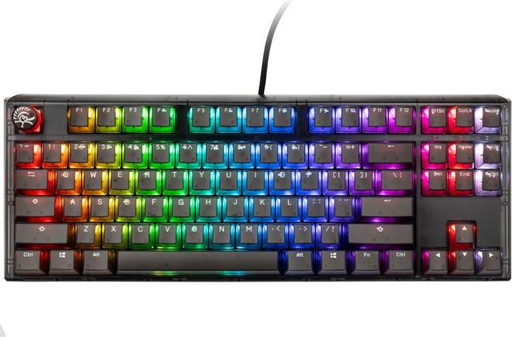 Actual product image Ducky One 3 Aura Black TKL Gaming Keyboard, RGB LED - Gateron Baby Kangaroo (US) (Eng. Int., Cable)
