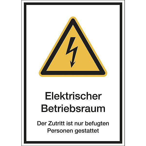 Produktbild Marahrens Kombischilder mit Text, LxH 210x297mm, VE 10 Stk, Elektrischer Betriebsraum