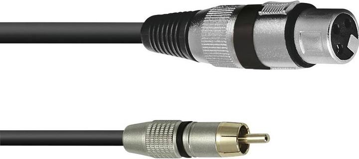 Actual product image Omnitronic Adapter cable XLR(F)/Cinch(M) 0.2m bw (0.15 m, Cinch, XLR)