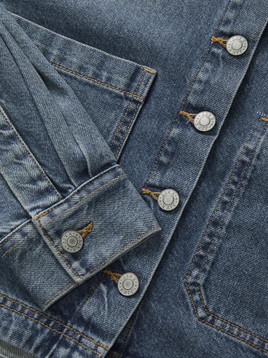Produktbild JJXX Normal geschnitten Hemdkragen Tief angesetzte Schulter Jeanshemd Jeanshemd (L)