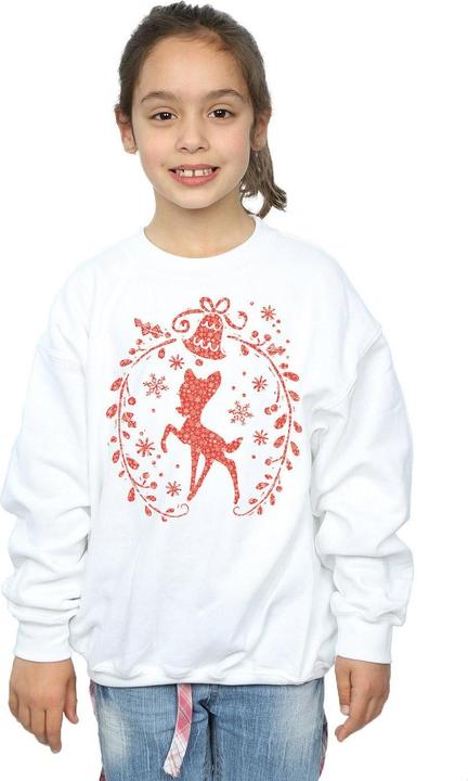 Actual product image Disney Girls Bambi Christmas Wreath Sweatshirt (116)