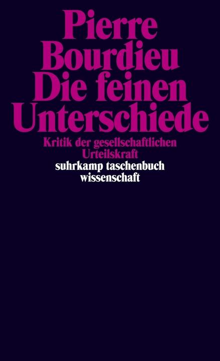 Produktbild Die feinen Unterschiede (Deutsch, Pierre Bourdieu, 1987)