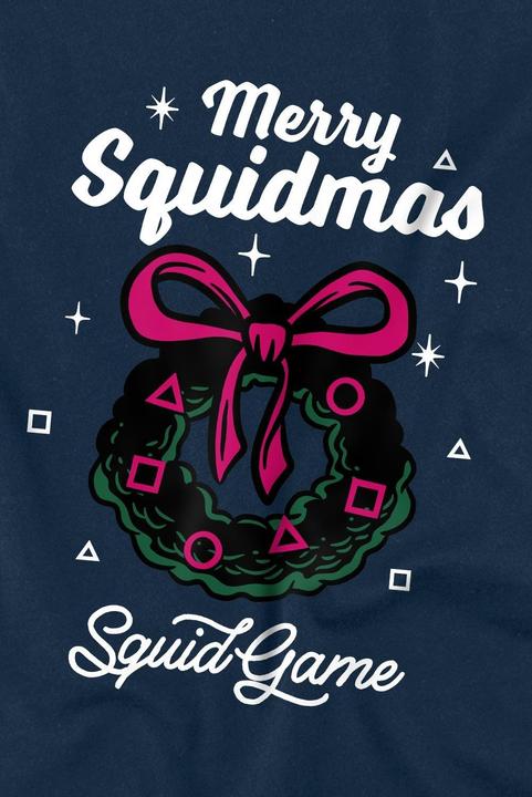 Actual product image Squid Game Unisex Adult Merry Squidmas Wreath T-Shirt (XXL)