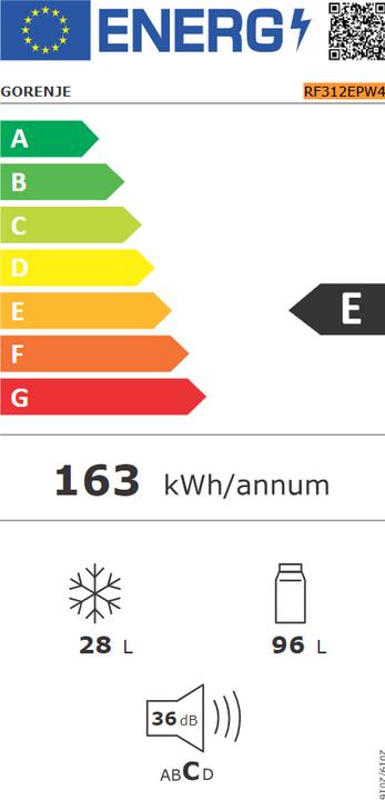 Energie-Label Gorenje RF312EPW4 (124 l)