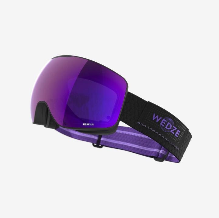 Actual product image Wedze Ski goggles adults/children fair weather - G900 S HD violet