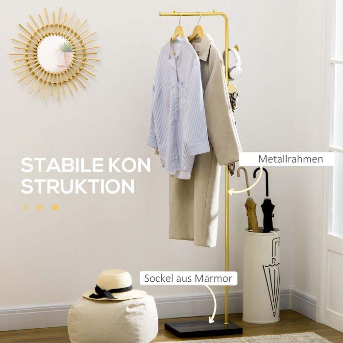 Immagine prodotto Swisshandel24 Garderobenständer Kleiderständer mit Haken Garderobe für Kleidung, Hüte