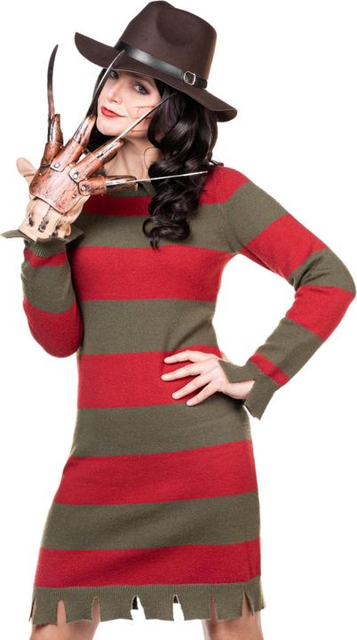 Produktbild Metamorph Freddy Krueger Kostüm für Frauen mit Hut und original Handschuh (XXL)