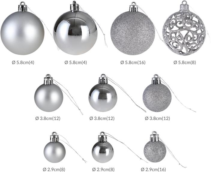 Image du produit Deuba Boules de sapin de Noël (100 -pièce)