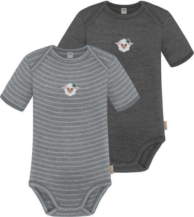 Normani 2er Set Baby Merino Body Kurzarm „Tauranga" - 9293