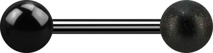 Immagine prodotto Star Piercing Barbell nero con palla e palla maculata (Acciaio chirurgico 316L)
