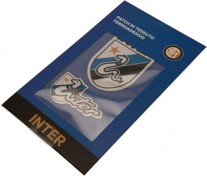 Actual product image Inter Milan FC Iron-on logo patches set of 2 (2 x)
