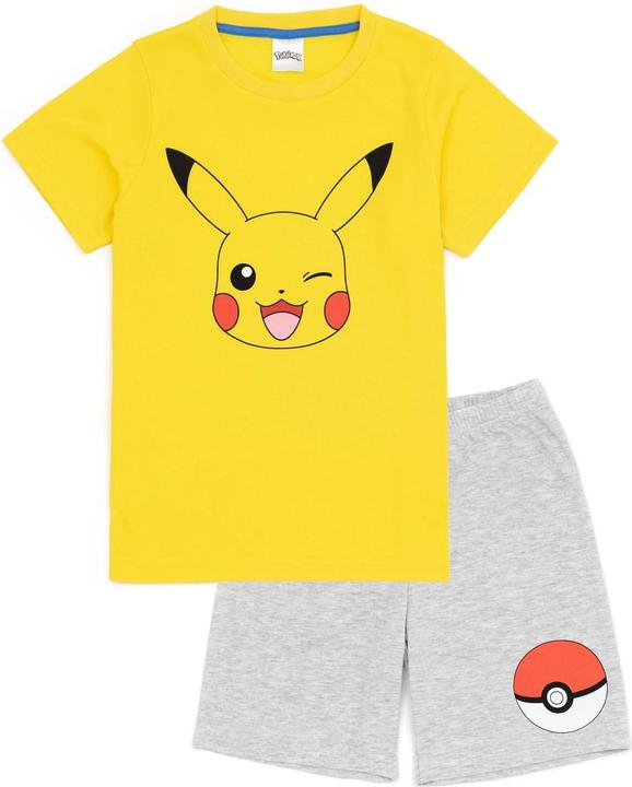 Actual product image Pokémon Childrens/Kids Face Short Pyjama Set (Pack of 2) (110)