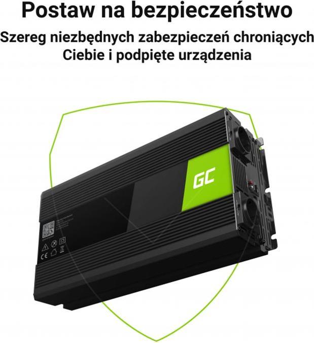 Produktbild GreenCell INV24 - Universal - Auto - 24 V - 1500 W - 230 V - DC-to-AC