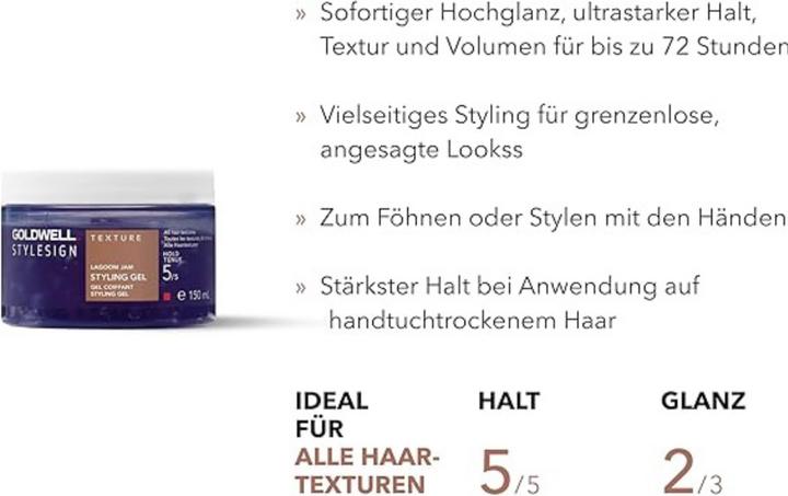 Nährwerte und Zutaten Goldwell Stylesign Texture Lagoom Jam (Haargel, 200 ml)