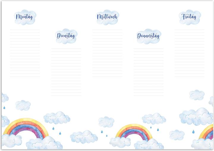 Image du produit Rnk Verlag Sous-main en papier "Rainbow", vierge