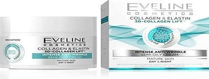 Actual product image Eveline 3D Collagen Lift półtłusty krem silnie przeciwzmarszczkowy do cery dojrzałej 50ml (50 ml, 24h cream)