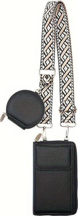 Image du produit Only-Bags.Store Sac à bandoulière transversal 2-en-1 avec pochette à monnaie, sac à téléphone portable à la mode