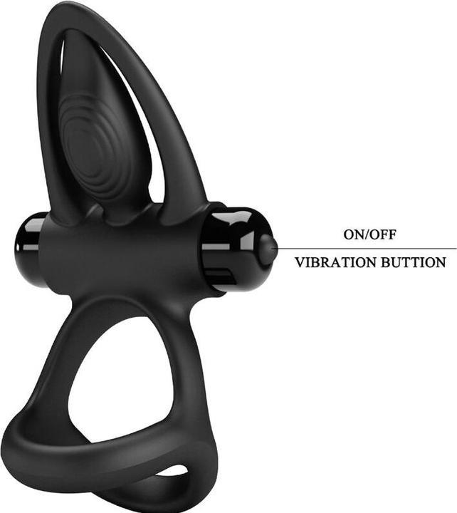 Actual product image Pretty Love Vibration Ring 10 Vibrations Black Silicone