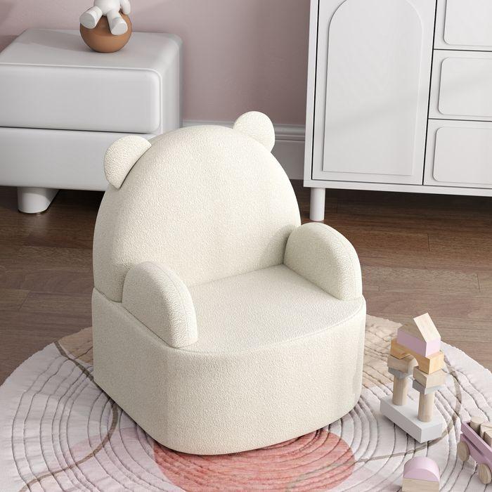 Image du produit Swisshandel24 Fauteuil enfant, canapé enfant, teddy fleece, forme ours, 1,5-3 ans, beige (Fauteuil pour enfants)