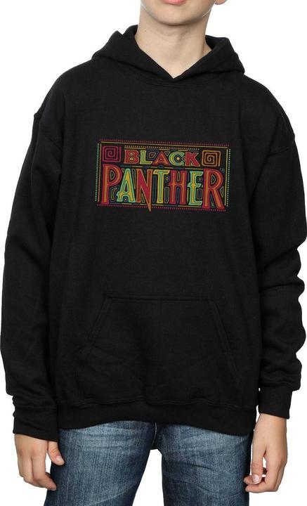 Immagine prodotto Black Panther Tribal Logo Felpa con Cappuccio Ragazzi (152, 158)