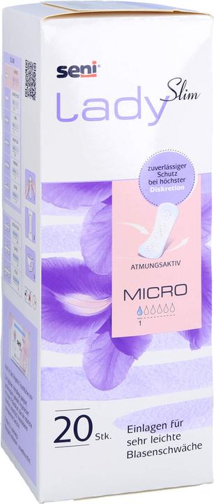 Produktbild Seni Lady Slim Micro Einlage atmungsaktive anatomische 7x18.5cm 1 Tropfen (20 x)
