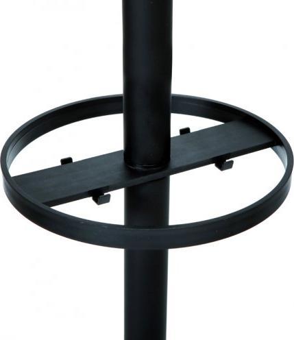 Productafbeelding Alba Kapstok PMSTAN3 N, 8 haken, zwart met 8 zwarte jashaken van kunststof, met 2 abn